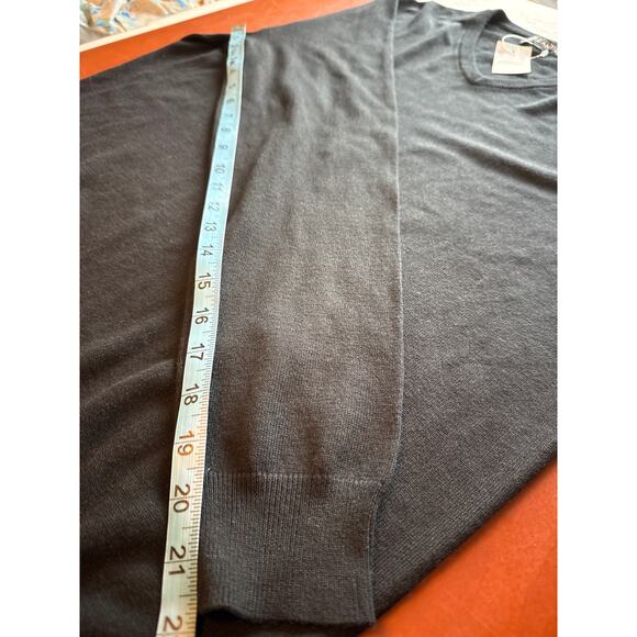 J.Crew Mercantile Men’s Black Wool Blend V-Neck Sweater Large Tall LT - Picture 6 of 8